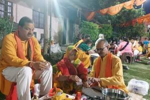 बाराबंकी: गौ माता के भोजन के लिए आयोजित किया गया रुद्राभिषेक