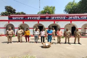 अयोध्या: पुलिस को मिली सफलता, मुठभेड़ में पांच गो-तस्कर गिरफ्तार, 50 किलो प्रतिबंधित मांस बरामद