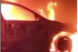 अमरोहा: नेशनल हाइवे पर आग का गोला बनी कार