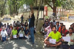 वाराणसी: एलबीएस हॉस्टल के छात्रों ने की अपने प्रशासनिक संरक्षक से यह मांग, BHU में किया धरना प्रदर्शन