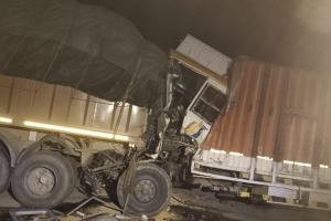 उन्नाव: एक्सप्रेस वे पर खड़े ट्रक से भिड़ा दूसरा ट्रक, चालक की मौत, क्लीनर की हालत गंभीर