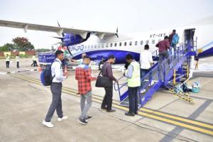 छत्तीसगढ़: विमान सेवा के पहले दिन जगदलपुर से 37 जवान हुए रवाना 