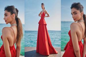 Cannes 2022 Day 3: Red Gown में Deepika Padukone ने दिए किलर लुक, क्लासी पोज में Photos वायरल