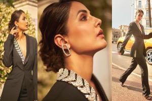 Cannes 2022: ब्लैक सूट पैंट में Hina Khan ने French Riviera की सड़कों पर दिखाया क्लासी लुक, फोटो में नजर आया स्टाइलिश अंदाज