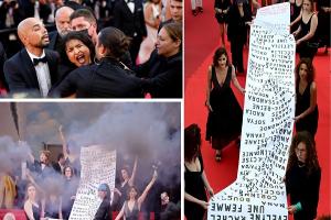 Cannes 2022 : महिलाओं पर हो रहे जुर्म के खिलाफ कान्स फिल्म फेस्टिवल में प्रदर्शन, रेड कार्पेट पर फेंके गए स्मोक ग्रेनेड