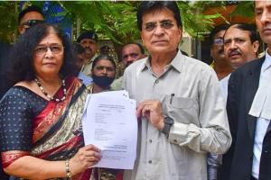 किरीट सोमैया की पत्नी ने संजय राउत के खिलाफ 100 करोड़ रुपये की मानहानि का किया मुकदमा
