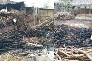 बहराइच: ग्रामीण के मकान में अज्ञात कारणों से लगी आग, हजारों का हुआ नुकसान
