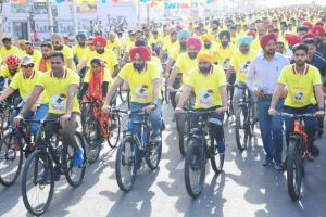 पंजाब के संगरूर में निकाली गई नशा जागरुकता साइकिल रैली, सीएम मान ने किया नेतृत्व