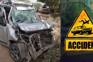 गुजरात के भावनगर में भीषण सड़क हादसा, कार और डंपर की टक्कर में चार लोगों की मौत