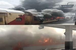 प्रदर्शनकारियों ने सिकंदराबाद रेलवे स्टेशन पर की तोड़फोड़, ट्रेन में लगाई आग, एक की मौत, करीब 10 से ज्यादा घायल