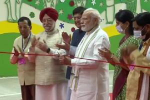 प्रधानमंत्री मोदी ने प्रगति मैदान पर समन्वित सुरंग मार्ग का किया उद्घाटन