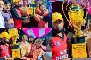 बहराइच: नेपाल की टीम को हराकर क्रिकेट टूर्नामेंट की विजेता बनी केबीएफ इटियाथोक की टीम