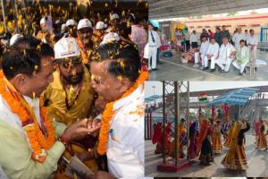 भारत गौरव स्पेशल ट्रेन पहुंची अयोध्या, तीर्थयात्रियों का हुआ भव्य स्वागत