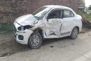 बिजनौर : तेज रफ्तार से आ रहे पिकअप ने कार को मारी टक्कर, महिला की मौत, पति गंभीर