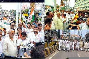 गोरखपुर: कांग्रेसियों ने सोनिया को ईडी द्वारा बुलाये जाने के विरोध में किया पैदल मार्च, उप जिलाधिकारी को सौंपा ज्ञापन