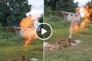 पानी में आग लगाई! हैंडपंप पानी के साथ उगलने लगा आग, देखें Video