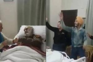 बीमार दादा को खुश करने के लिए घरवालों ने किया डांस, दादी ने भी लगाए ठुमके, देखें Video