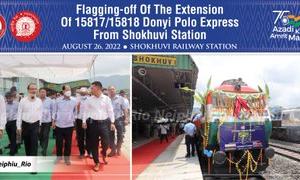 119 साल बाद नागालैंड को मिला दूसरा रेलवे स्टेशन, CM ने हरी झंडी दिखाकर रवाना की ट्रेन