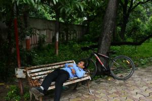 बरेली: गांधी उद्यान में सोते हुए गार्ड के सहारे सुरक्षा के इंतजाम, बगैर पहचान पत्र के एंट्री पर रोक