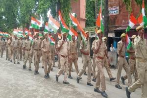 अमरोहा : हसनपुर में होमगार्डों ने निकाली तिरंगा यात्रा रैली