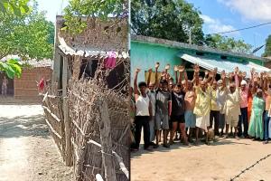 बहराइच: प्रधान पति पर आवास और शौचालय के नाम पर घूस लेने का आरोप, ग्रामीणों का प्रदर्शन