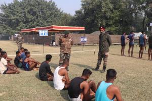 लखनऊ: डिप्टी डायरेक्टर जनरल ने अग्निवीर भर्ती रैली का दौरा किया