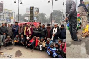 बरेली: युवा कार्यकारिणी और यूथ पावर ने संयुक्त रूप से जरूरतमंद राहगीरों के लिए किए कम्बल वितरण, जलाए अलाव 