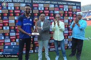 Vijay Hazare Trophy 2022 : सौराष्ट्र दूसरी बार बना चैंपियन, खिताबी मुकाबले में मजबूत महाराष्ट्र को हराया