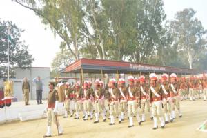 अयोध्या: गणतंत्र दिवस परेड का पुलिस लाइन में हुआ फुल ड्रेस रिहर्सल 