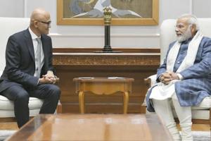Microsoft के चेयरमैन नडेला ने PM मोदी से की मुलाकात, Digital India को साकार करने में मदद का किया वादा 