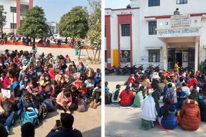 Kanpur : NHM कर्मियों ने दो माह का वेतन नहीं मिलने पर CMO ऑफिस के बाहर दिया धरना, कार्य बहिष्कार की दी चेतावनी