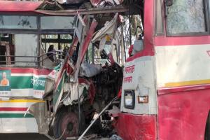 बहराइच में बड़ा सड़क हादसा, Lucknow Road पर रोडवेज बसों की आमने-सामने भिड़ंत, 48 यात्री घायल 