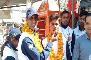 रायबरेली: खेलो इंडिया खेलकर लौटे थांगता खिलाड़ियों का जोरदार स्वागत