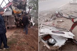 रामपुर: हाइवे पर अज्ञात वाहन से टकराई रोडवेज, दर्जनों घायल