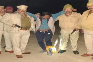 रामपुर:  पुलिस ने मुठभेड़ के बाद पकड़ा 25 हजार का इनामी बदमाश 