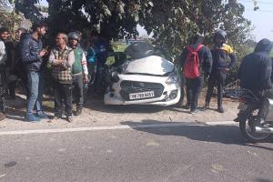 रामनगर: पीरुमदारा में कार और बस की भिड़ंत, एक की मौत