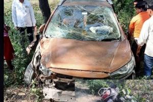 बहराइच में भीषण सड़क हादसा: तेज रफ्तार कार ने स्कूटी को मारी टक्कर, दंपती की मौत
