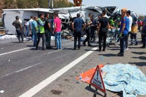 तुर्की में सड़क दुर्घटना में छह लोगों की मौत, 32 घायल 
