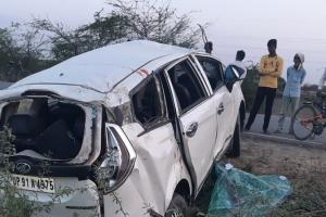 हमीरपुर: ओवरस्पीड कार हादसे का शिकार, एक की मौत, छह गंभीर