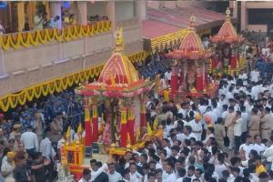 अहमदाबाद में भगवान जगन्नाथ की 146वीं रथयात्रा शुरू, अमित शाह ने की मंगल आरती 