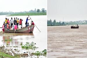 मुरादाबाद में रामगंगा नदी खतरे के निशान से सिर्फ 82 सेंटीमीटर दूर, किसान बोले- पुल टूटने से बढ़ी परेशानी...नाव का ले रहे सहारा
