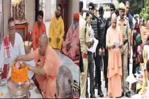 गोरखनाथ मंदिर में मुख्यमंत्री योगी ने किया रुद्राभिषेक, जनता दर्शन में सुनी लोगों की समस्याएं