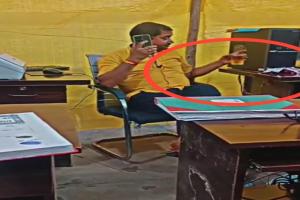 हरदोई: निबंधन कार्यालय सवायजपुर में कर्मचारी का शराब पीते वीडियो वायरल, मचा हड़कंप