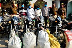 बिजनौर : दो अलग अलग स्थानों से चार बाइक चोर गिरफ्तार, छह बाइकें बरामद
