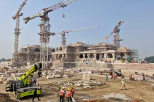 Ayodhya Ram mandir : ट्रस्ट ने सोशल मीडिया पर जारी की निर्माण कार्य की तस्वीर, आप भी देखिये 