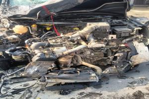 Raebareli accident : ट्रक ने कार को मारी टक्कर, चार घायल 