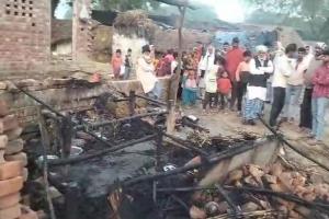 फिरोजाबाद में दर्दनाक हादसा: झोपड़ी में लगी आग, तीन बच्चों की जलकर मौत, पिता गंभीर