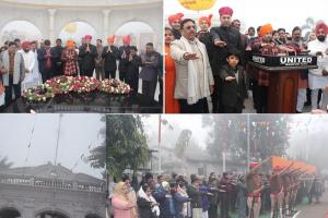 रामपुर में गणतंत्र दिवस पर शान से फहराया तिरंगा, प्रभारी मंत्री ने ली परेड की सलामी 