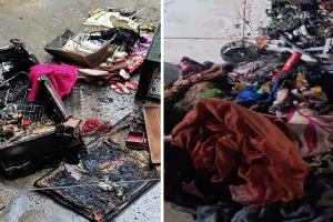 मुरादाबाद : आकाश ग्रीन फ्लैट में लगी आग, मचा हड़कंप...कॉलोनी के लोगों ने पाया काबू