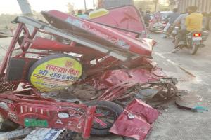 अयोध्या: ट्रक ने ई-रिक्शा में मारी टक्कर, श्रद्धालु की मौत, पांच घायल